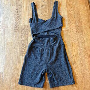 Forever 21 Active Workout Romper Gray Space Dye Size Small